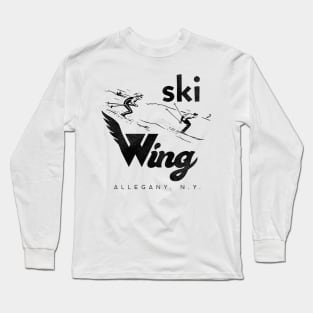 Vintage Defunct Ski Wing Allegany New York Long Sleeve T-Shirt